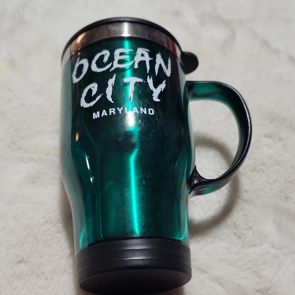 Ocean City Travel Mug - Green